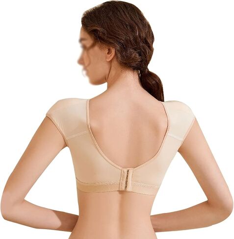 Womens Shaper False Shoulder Pad Vest 2 in 1 Built-in Shoulder Pad Top Shirt Undershirt(M,Beige) in Saudi Arabia