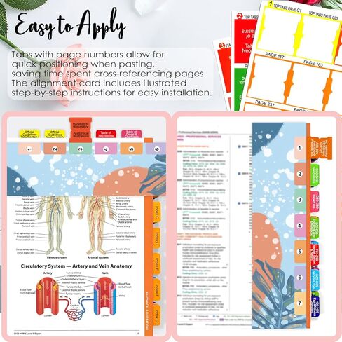 علامات تبويب الفهرس لإصدار AAPC ICD-10-CM Expert 2023/2024 كتاب الرموز الرسمي الكامل، 72 علامة تبويب مغلفة مرمزة بالألوان مع إرشادات، 50 إرشادات ترميز ICD-10، علامات تبويب 22 علامة تبويب فارغة، الكتاب غير متضمن in Kuwait