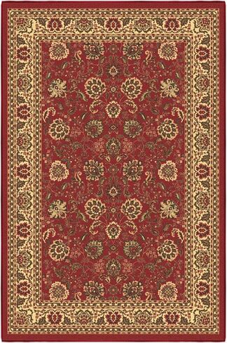 سجاد Ottomanson 3'3 "× 5 بوصات لغرفة المعيشة سجادة المنطقة الشرقية لغرفة النوم - سجادة أرضية كبيرة غير متينة للمناطق المرتفعة - السجادة الداخلية لغرفة الطعام غرفة الأطفال ، الأحمر ، الأحمر in Saudi Arabia