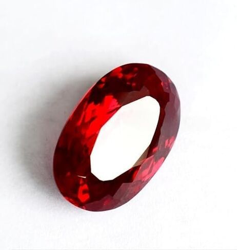 50 to 52 Ct Natural Flawless Burmese Pigeon Blood Red Ruby Faceted Oval Cut Loose Gemstone for Jewellery Making in Saudi Arabia