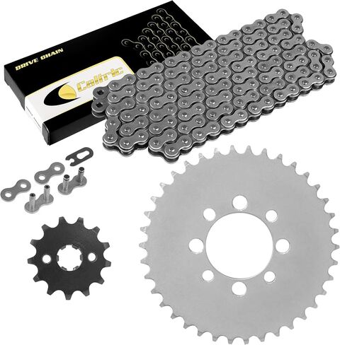 Caltric Drive Chain & Sprockets Compatible with Kawasaki KLX110 2010-2024 / KLX110L 2010-2024 in Saudi Arabia