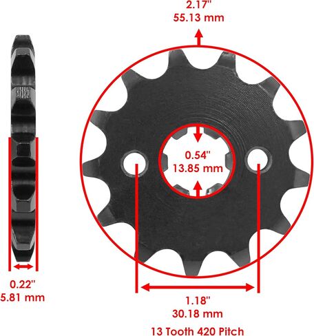 Caltric Drive Chain & Sprockets Compatible with Kawasaki KLX110 2010-2024 / KLX110L 2010-2024 in Saudi Arabia