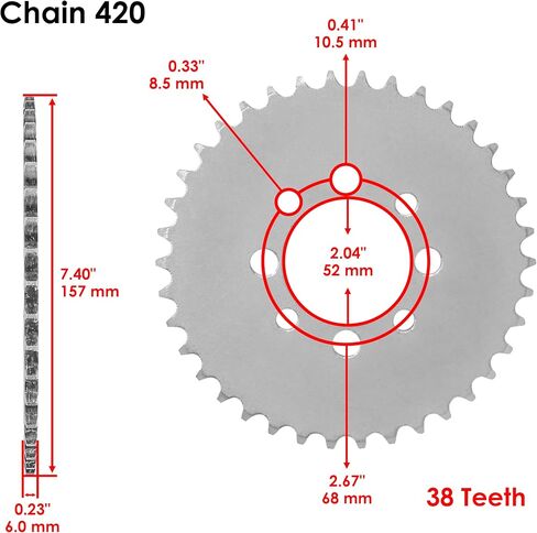Caltric Drive Chain & Sprockets Compatible with Kawasaki KLX110 2010-2024 / KLX110L 2010-2024 in Saudi Arabia