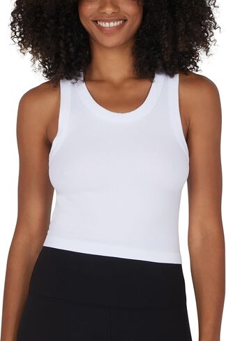 90 Degree By Reflex Womens Seamless Tank Ribbed Fitted Racerback Hip-Length Top 3 Pack in Kuwait