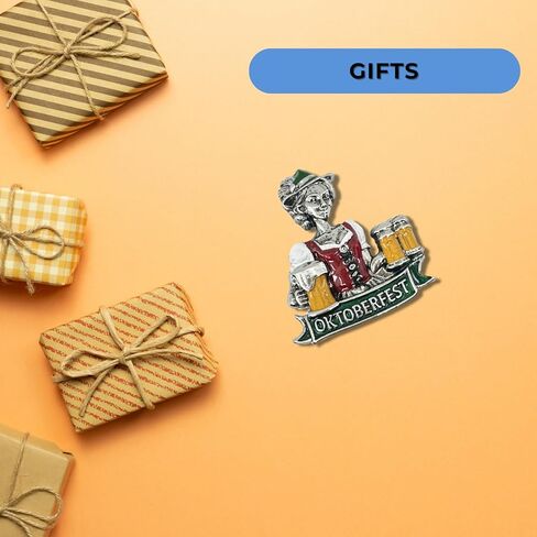 مهرجان سيدة ملونة مهرجان أكتوبر دبابيس القبعة الألمانية مع راية مهرجان أكتوبر ومشبك المعادن-يجب أن تكون دبابيس مهرجان أكتوبر القابلة للتحصيل لقبعة جبال الألب الألمانية بواسطة Oktoberfest Haus in Kuwait