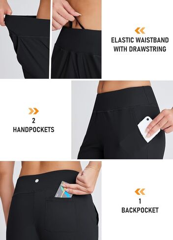 Women's 18" Swim Capris Pants Modest Swimsuits for Ladies Long Swim Shorts with Pockets UPF50+ Lightweight in Kuwait