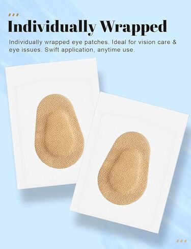 100 Pcs Adhesive Eye Patches for Kids, Medical Eye Patch Disposable Breathable Eyepatch for Amblyopia Lazy Eye Latex Free Adhesive Bandages for Children, 2.95 × 1.97 inches, Nude Color in Kuwait