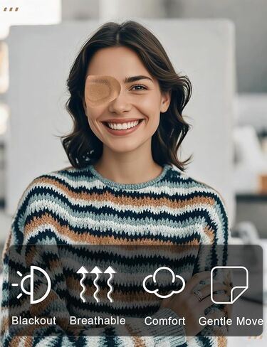 100 Pcs Adhesive Eye Patches for Kids, Medical Eye Patch Disposable Breathable Eyepatch for Amblyopia Lazy Eye Latex Free Adhesive Bandages for Children, 2.95 × 1.97 inches, Nude Color in Kuwait