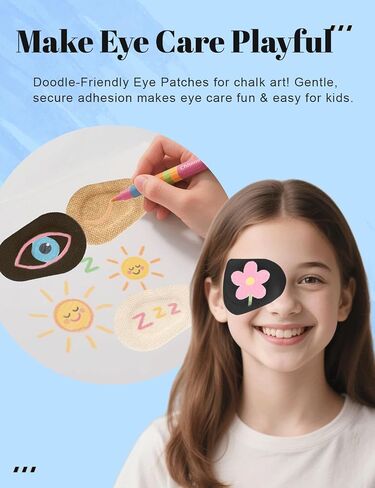 100 Pcs Adhesive Eye Patches for Kids, Medical Eye Patch Disposable Breathable Eyepatch for Amblyopia Lazy Eye Latex Free Adhesive Bandages for Children, 2.95 × 1.97 inches, Nude Color in Kuwait