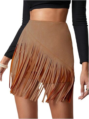 شورت نسائي من SweatyRocks ذو خصر عالٍ وسحاب خلفي من الجلد السويدي الصناعي in Kuwait