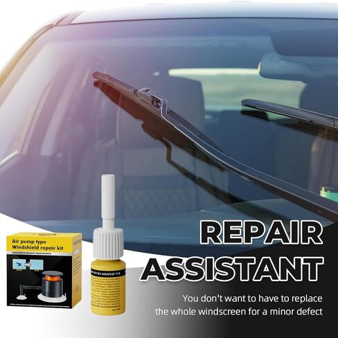 Windshield Chip Repair Kit with Vacuum Suction - Instant Fix Windshield Repair Kit for Chips and Cracks & Bullseyes on Sedans, SUVs, Trucks! Stops Crack Spreading in 20 Mins! (Crack Repair) in Saudi Arabia