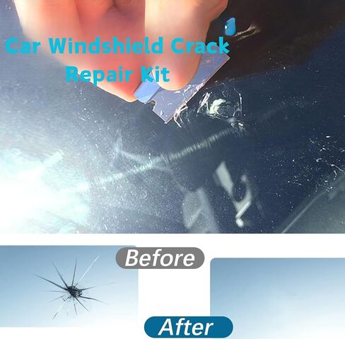 Windshield Chip Repair Kit with Vacuum Suction - Instant Fix Windshield Repair Kit for Chips and Cracks & Bullseyes on Sedans, SUVs, Trucks! Stops Crack Spreading in 20 Mins! (Crack Repair) in Saudi Arabia