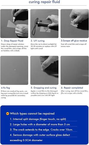 Windshield Chip Repair Kit with Vacuum Suction - Instant Fix Windshield Repair Kit for Chips and Cracks & Bullseyes on Sedans, SUVs, Trucks! Stops Crack Spreading in 20 Mins! (Crack Repair) in Saudi Arabia
