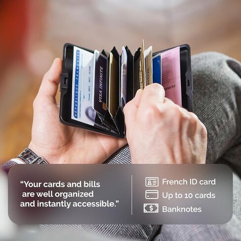 ögon -designs- محفظة الألومنيوم ، سعة كبيرة ، حماية RFID ضد الاحتيال وتزوير المغناطيسية ، نموذج ذكي كبير ستوكهولم in Kuwait