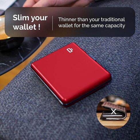 ögon -designs- محفظة الألومنيوم ، سعة كبيرة ، حماية RFID ضد الاحتيال وتزوير المغناطيسية ، نموذج ذكي كبير ستوكهولم in Kuwait