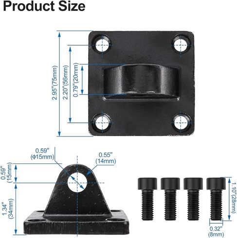 Baomain Foot flange CA-125 for foot mounting work with Pneumatic Standard Cylinder SC 125 in Saudi Arabia