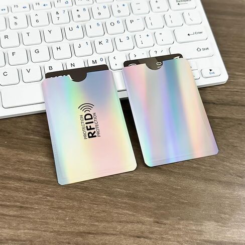 2pcs بطاقة حظر RFID لا تلامس NFC حامي بطاقة الائتمان حامل البطاقات مقاومة للماء الأكمام للنساء الرجال ، الأسود in Saudi Arabia