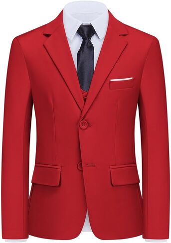 Boys Suits Tuxedo Suits 5-Piece Slim Fit Wedding Ring Bearer Outfit Formal Dresswear Suit Set for Kids in Kuwait