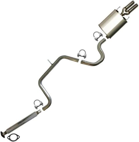 Northeastern Exhaust | Stainless Steel Resonator, Intermediate Pipe, Muffler Cat-Back Exhaust System Kit Compatible for Buick Regal 2003-2004 3.8L - Includes Clamps and Gasket in Saudi Arabia