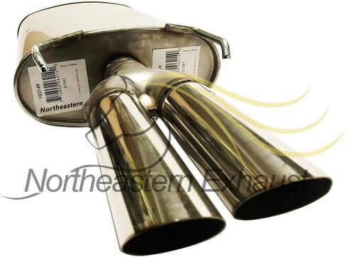 Northeastern Exhaust | Stainless Steel Resonator, Intermediate Pipe, Muffler Cat-Back Exhaust System Kit Compatible for Buick Regal 2003-2004 3.8L - Includes Clamps and Gasket in Saudi Arabia