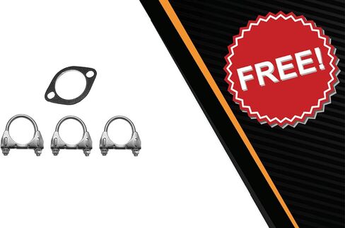 Northeastern Exhaust | Stainless Steel Resonator, Intermediate Pipe, Muffler Cat-Back Exhaust System Kit Compatible for Buick Regal 2003-2004 3.8L - Includes Clamps and Gasket in Saudi Arabia