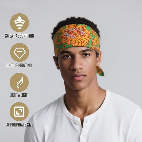 Large Cotton Bandana Lightweight Head Hair Scarf Headbands Wraps Cover Handkerchiefs for Women Men 25 x 25 inch in Saudi Arabia