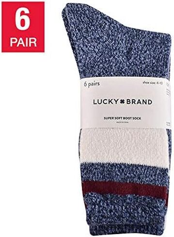 Lucky Brand Women Super Soft Boot Sock, 6-pair in Saudi Arabia