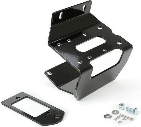 UTV Winch Mount Bracket Kit متوافق مع 2016-2025 Honda Pioneer 1000/1000-5/1000-6 الوفير الأمامي صفيحة الصلب الصلب الأسود in Kuwait