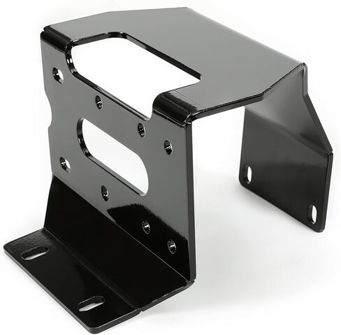 UTV Winch Mount Bracket Kit متوافق مع 2016-2025 Honda Pioneer 1000/1000-5/1000-6 الوفير الأمامي صفيحة الصلب الصلب الأسود in Kuwait