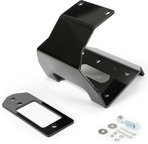 UTV Winch Mount Bracket Kit متوافق مع 2016-2025 Honda Pioneer 1000/1000-5/1000-6 الوفير الأمامي صفيحة الصلب الصلب الأسود in Kuwait