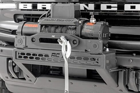 Rough Country High Winch Mount with 20" LED Light Bar for Ford Bronco (2021-2025) - Universal Winch Tray, 100W LED Bar in Saudi Arabia