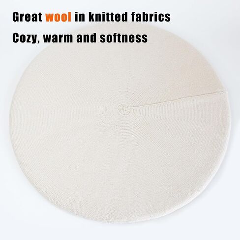 AICHUAN Womens Winter Beret Hat, Angora Knitted Beanie Cap Fall Winter French Classic Beret in Kuwait