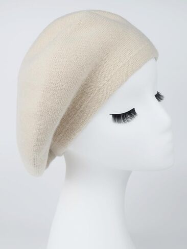 AICHUAN Womens Winter Beret Hat, Angora Knitted Beanie Cap Fall Winter French Classic Beret in Kuwait