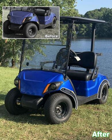 مشاعل السوتف الأمامية والخلفية المتوافقة مع yamaha drive2 G29 2017-2025 ملحقات عربة الجولف ، حرس الطين الطين المشترك ل yamaha drive2 g29 عربات الجولف غير المعدلة in Kuwait