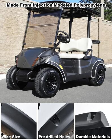 مشاعل السوتف الأمامية والخلفية المتوافقة مع yamaha drive2 G29 2017-2025 ملحقات عربة الجولف ، حرس الطين الطين المشترك ل yamaha drive2 g29 عربات الجولف غير المعدلة in Kuwait