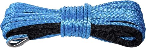 1/4'' x 50 Ft Car Synthetic Winch Rope Kit, 10,000LBs Winch Cable Line with Protecting Sleeve and Thimble, Universal Car Accessories for ATV UTV (Gray) in Saudi Arabia