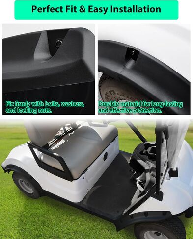 Fender Flares for Yamaha Drive2 G29 2017-2025 ملحقات عربة الجولف ، مشاعل العجلات الخلفية الأمامية مجتمعة طواف الطين من أجل Yamaha Drive2 G29 عربات الجولف غير المعدلة in Saudi Arabia