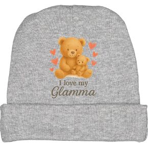 inktastic I Love My Glamma Teddy Bear Baby Beanie Hat in Saudi Arabia