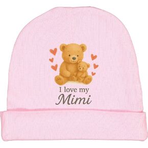 inktastic I Love My Mimi Teddy Bear Heart Baby Beanie Hat in Saudi Arabia
