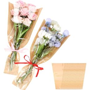 20 عبوة من أكياس تغليف باقة الزهور من Jansun، أكمام زهور سوداء لحقائب الباقات مع أكمام باقة زهور شريطية لعيد الميلاد وحفلات الزفاف والتخرج وهدية عيد الأب (17.3 × 11 بوصة) in Kuwait