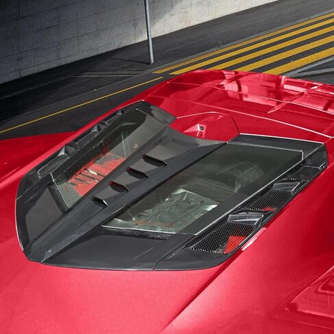 زخرفة نافذة تقسيم خلفية سوداء ، ABS CAR Plastic Car الخلفية الخلفية لارفيل ، ملحقات تقليم لوحة خارجي لـ Corvette C8 Stingray Z51 2020+ لـ C8 Z06/E-ray 2023+ in Kuwait