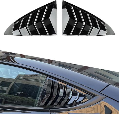 Side Window Louvers Compatible with Model 3 2017-2024 Sport Decoration Accessories Air Vent Scoop Louver Window Scoop Louver Cover Glossy Black（Not for Highland） in Kuwait