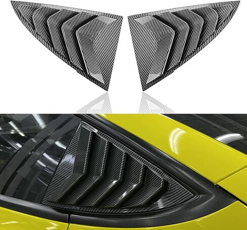 Side Window Louvers Compatible with Model 3 2017-2024 Sport Decoration Accessories Air Vent Scoop Louver Window Scoop Louver Cover Glossy Black（Not for Highland） in Kuwait