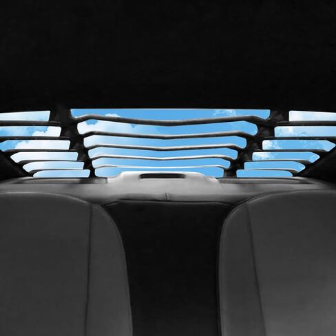 KUAFU Rear Windshield Window Louver Compatible with 2011-2023 Dodge Charger Windshield Sun Shade Cover Anti-Peeping and Sunlight Barrier GT Lambo Style Powder Coated Black in Saudi Arabia