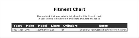 مجموعة حشية قضيب دفع المحرك متوافقة مع GMC 1000 Series 3.8L L6 1965 1964 1963 P-1261581 in Kuwait