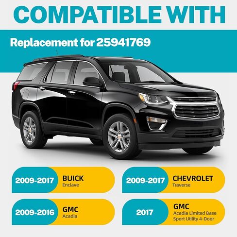 مفتاح تتبع مقعد السائق Hecasa مدي تزيين أسود متوافق مع 2009-2017 شيفروليه ترافيرز/GMC Acadia/Buick Enclave Replace for 25941769 in Saudi Arabia
