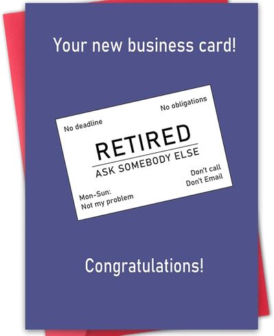 Funny Retirement Card for Men Women,Happy Retiring Card for Colleague,Congratulation Retirement Gifts for Him Her,Coworker Leaving Work Card in Kuwait