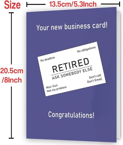 Funny Retirement Card for Men Women,Happy Retiring Card for Colleague,Congratulation Retirement Gifts for Him Her,Coworker Leaving Work Card in Kuwait