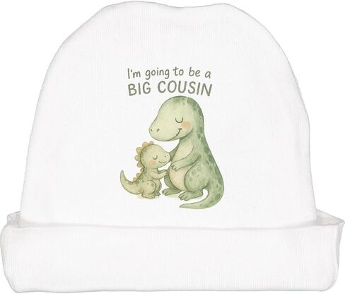 inktastic Dinosaur I'm Going to Be a Big Cousin Announcement Baby Beanie Hat in Saudi Arabia