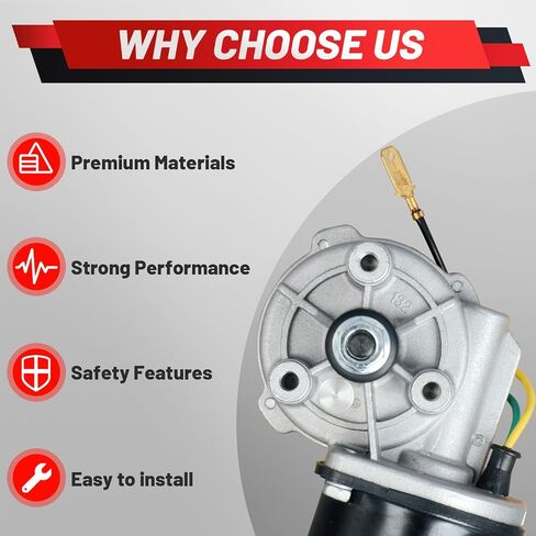 Upgraded Front Windshield Wiper Motor Compatible with Dodge Ram 1500 1998-2002 Ram 2500 2000-2002 Ram 3500 2000-2002 Replace 55076549AF 55076549AG 55076549AH 85-3024 40-3024 WPM3024 WIP1700 in Saudi Arabia